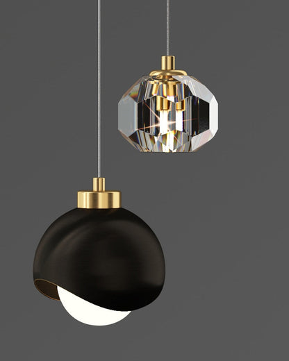 Caille Gold/Black Ball Shape Lamp for Bedroom