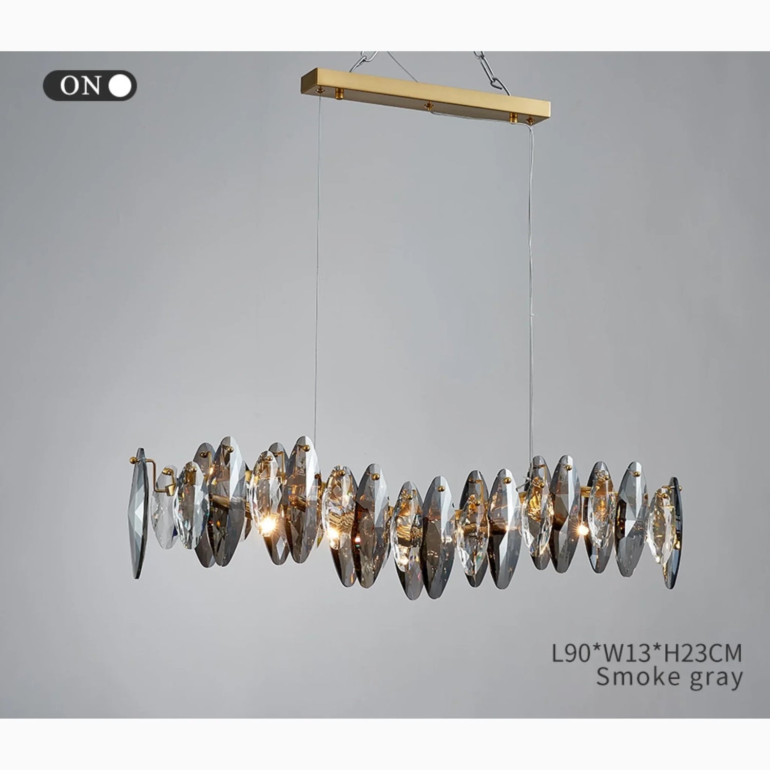 Aarschot | Wave Design Chrome Crystal Chandelier for Kitchen