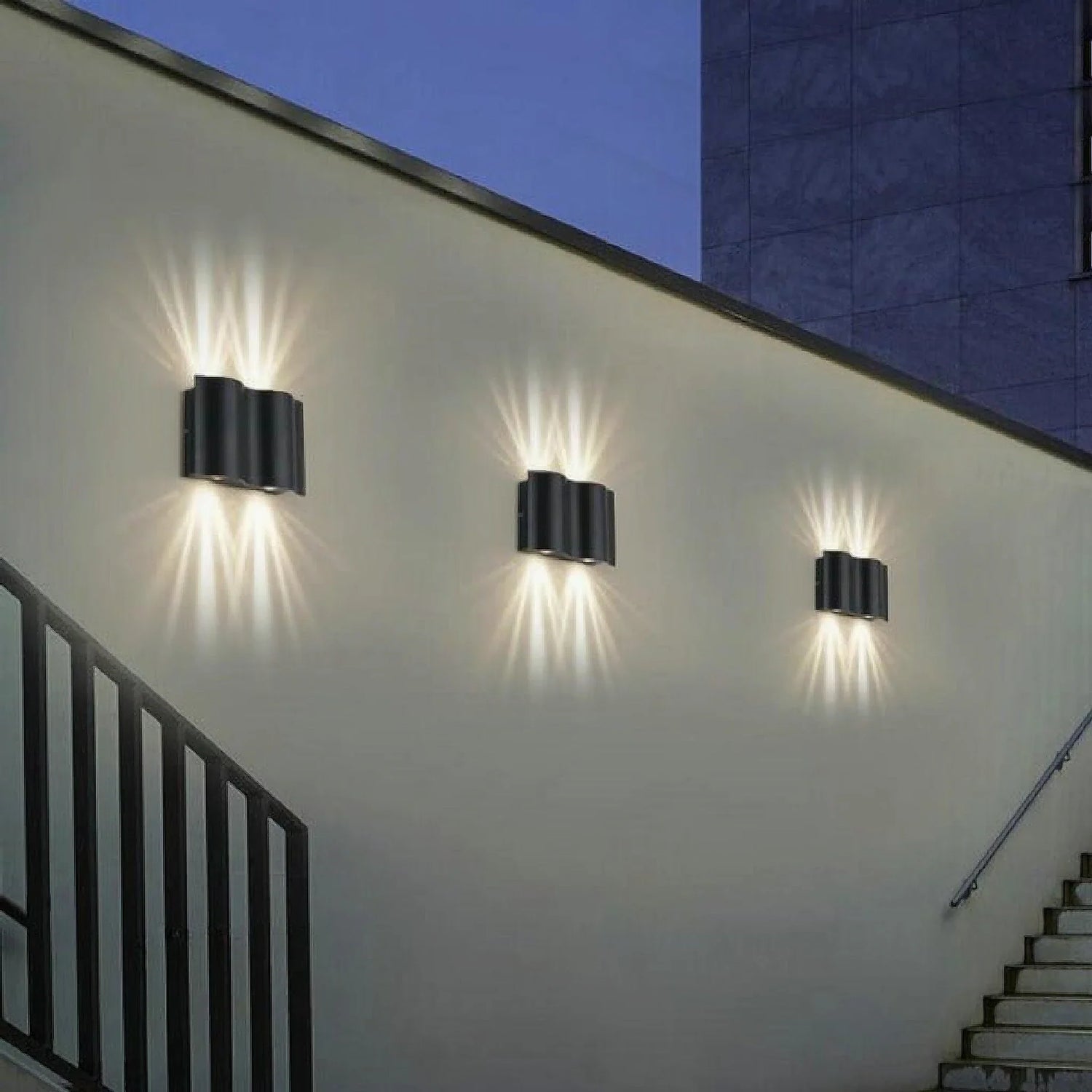 Albiolo | Black Waterproof Outdoor Aluminum LED Wall Lamp