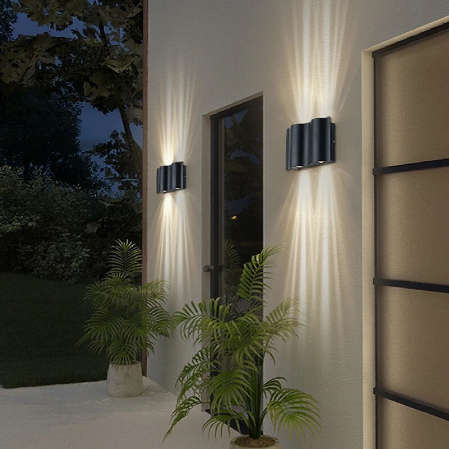 Albiolo | Black Waterproof Outdoor Aluminum LED Wall Lamp