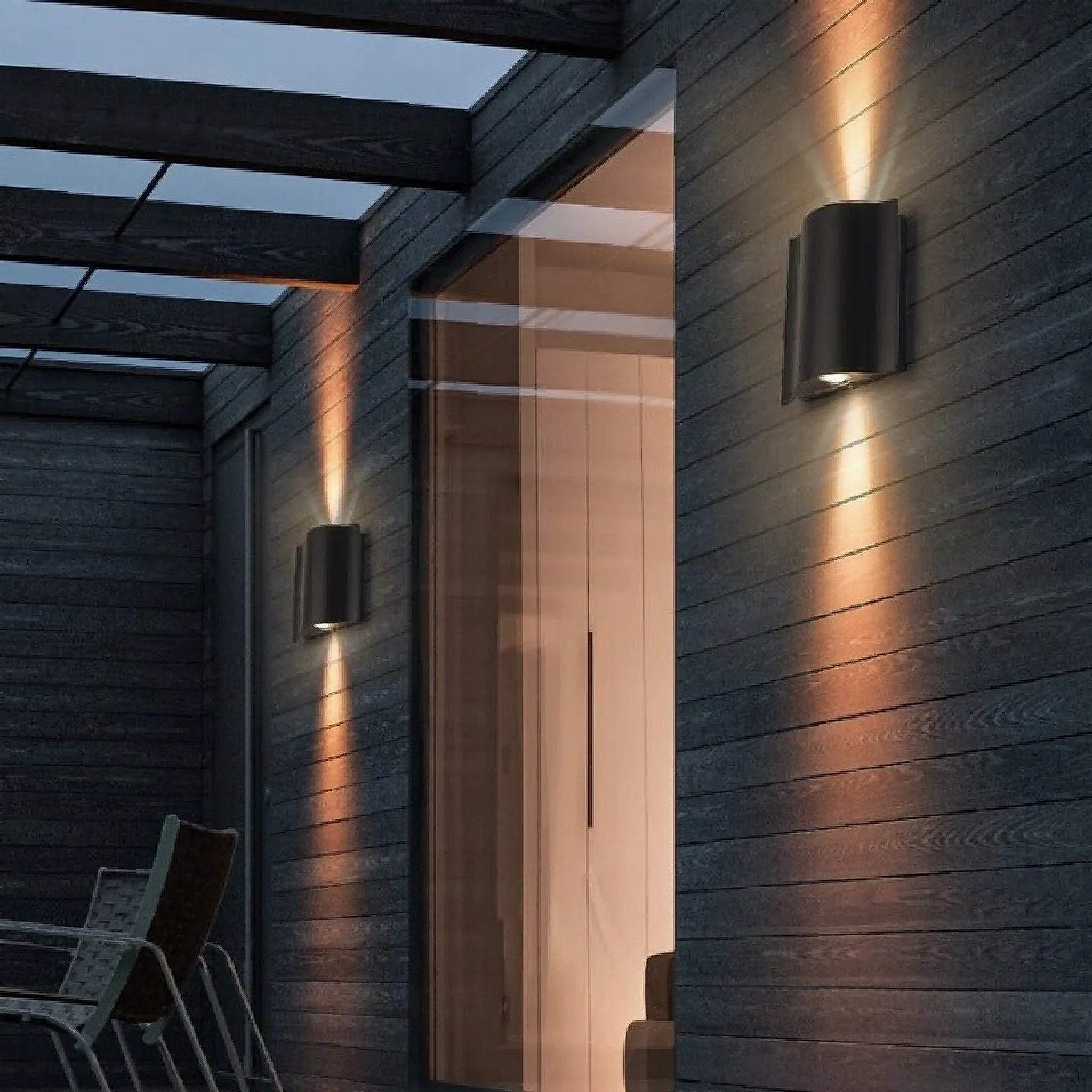 Albiolo | Black Waterproof Outdoor Aluminum LED Wall Lamp