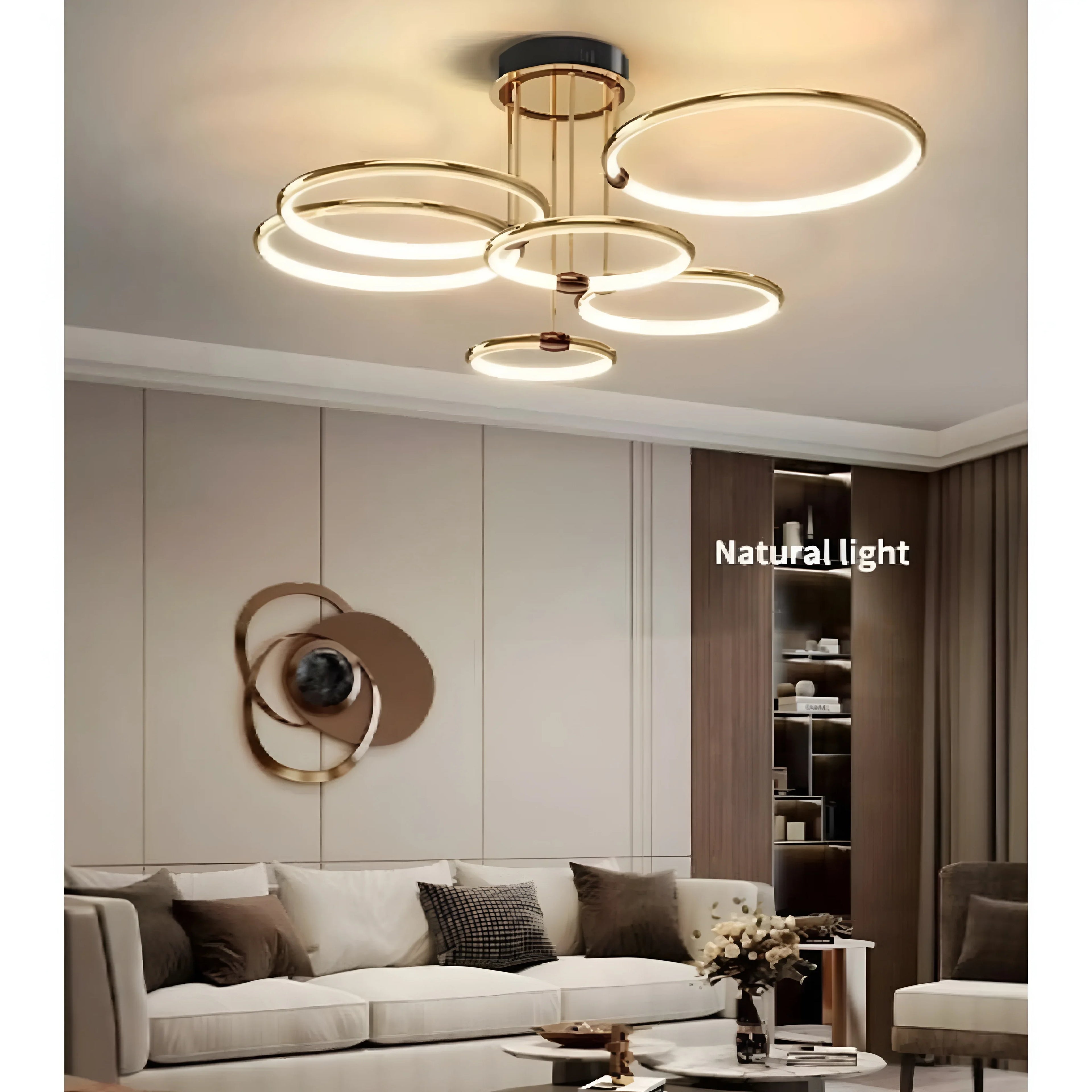 Bagolino | Luxury Ring LED Chandelier made of Electroplated Metal