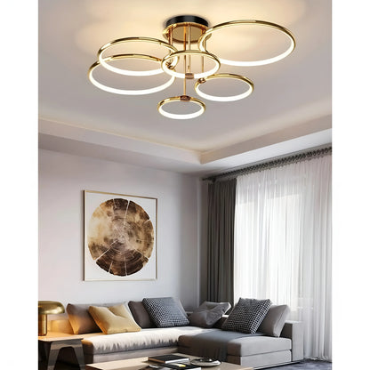 Bagolino | Luxury Ring LED Chandelier made of Electroplated Metal