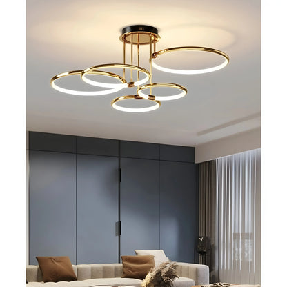 Bagolino | Luxury Ring LED Chandelier made of Electroplated Metal