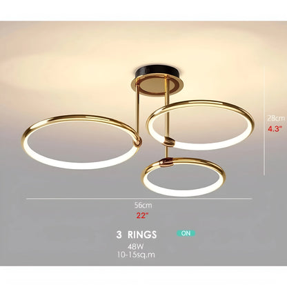 Bagolino | Luxury Ring LED Chandelier made of Electroplated Metal