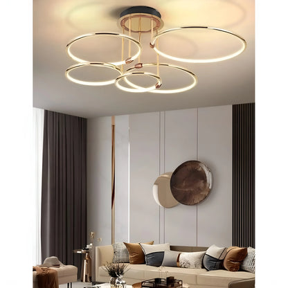 Bagolino | Luxury Ring LED Chandelier made of Electroplated Metal