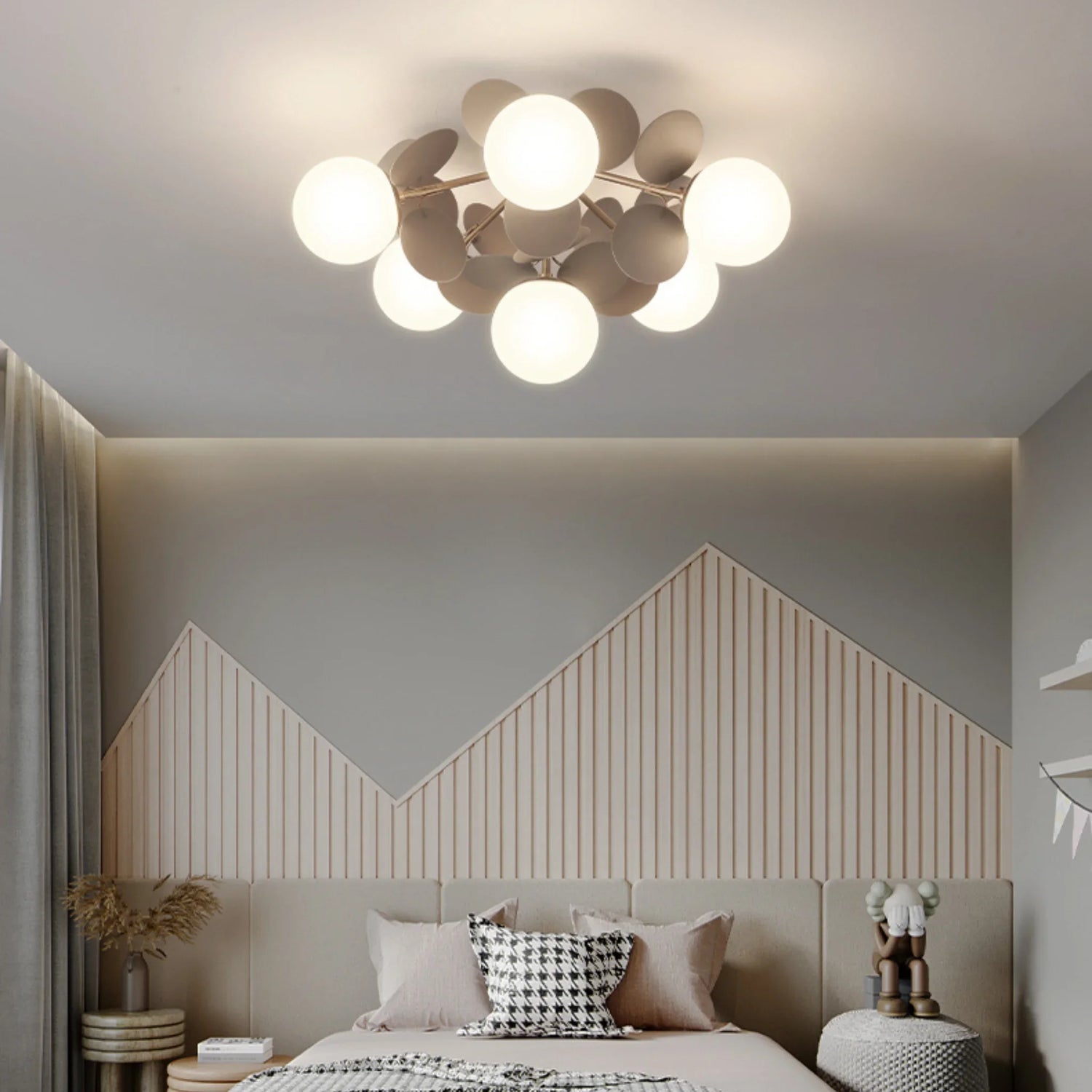 Cabella Ligure | Creative Flower Branch LED Ceiling Lamp for Bedroom