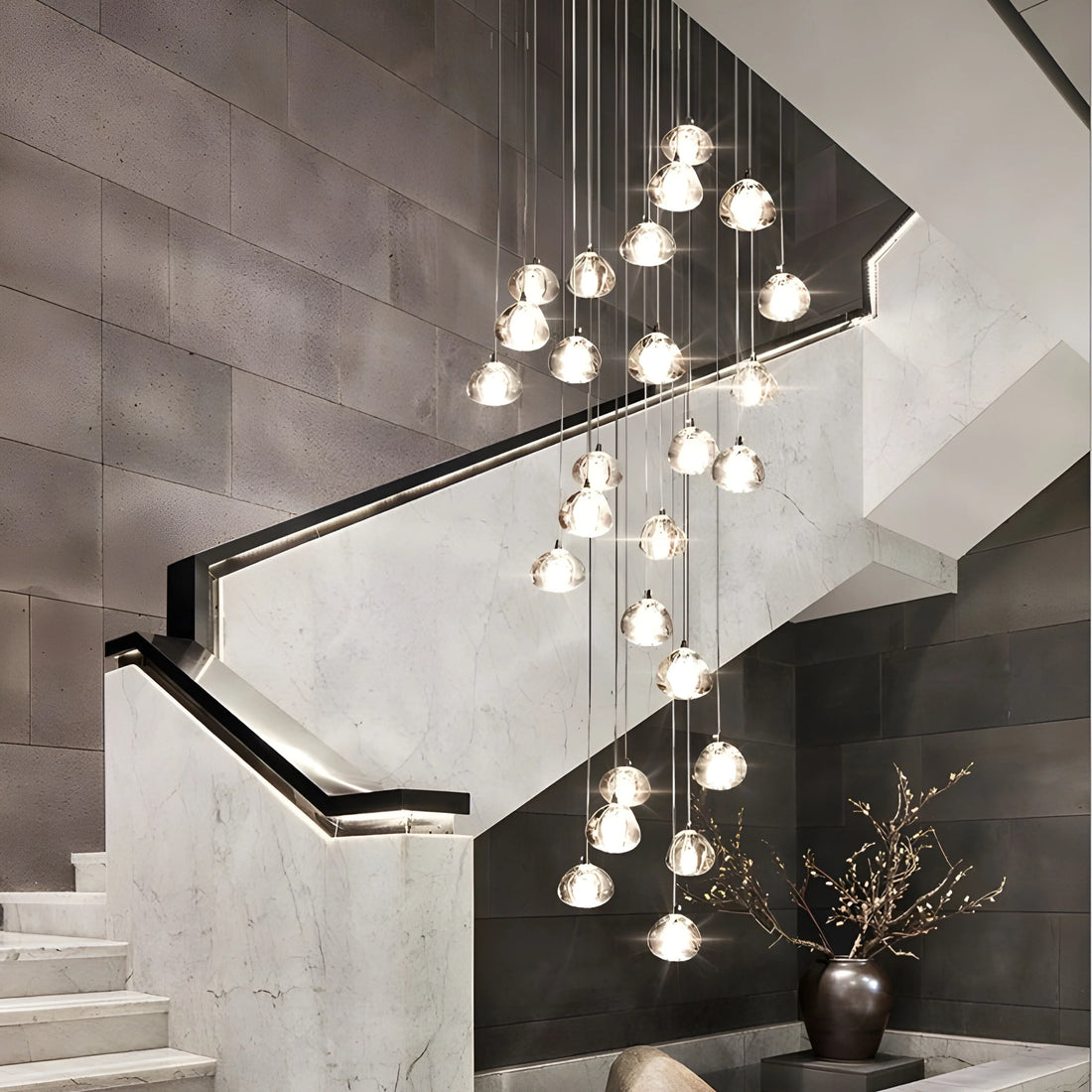 Cernobbio | Staircase Hanging Crystal Lamp