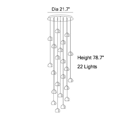 Cernobbio | Staircase Hanging Crystal Lamp