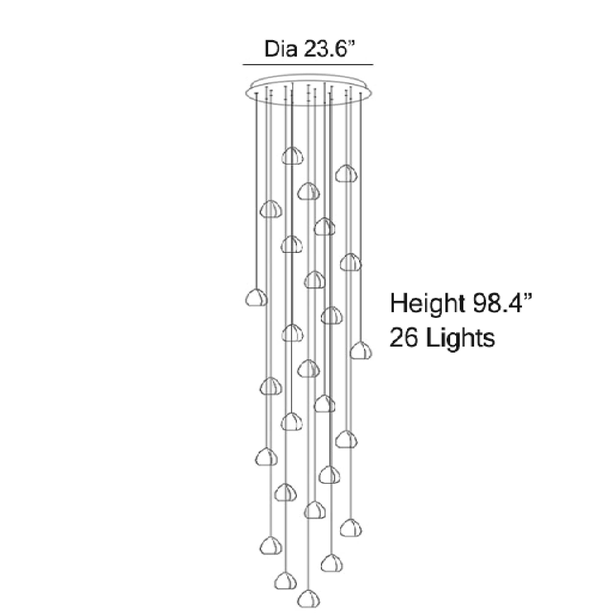 Cernobbio | Staircase Hanging Crystal Lamp