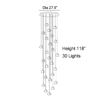 Cernobbio | Staircase Hanging Crystal Lamp