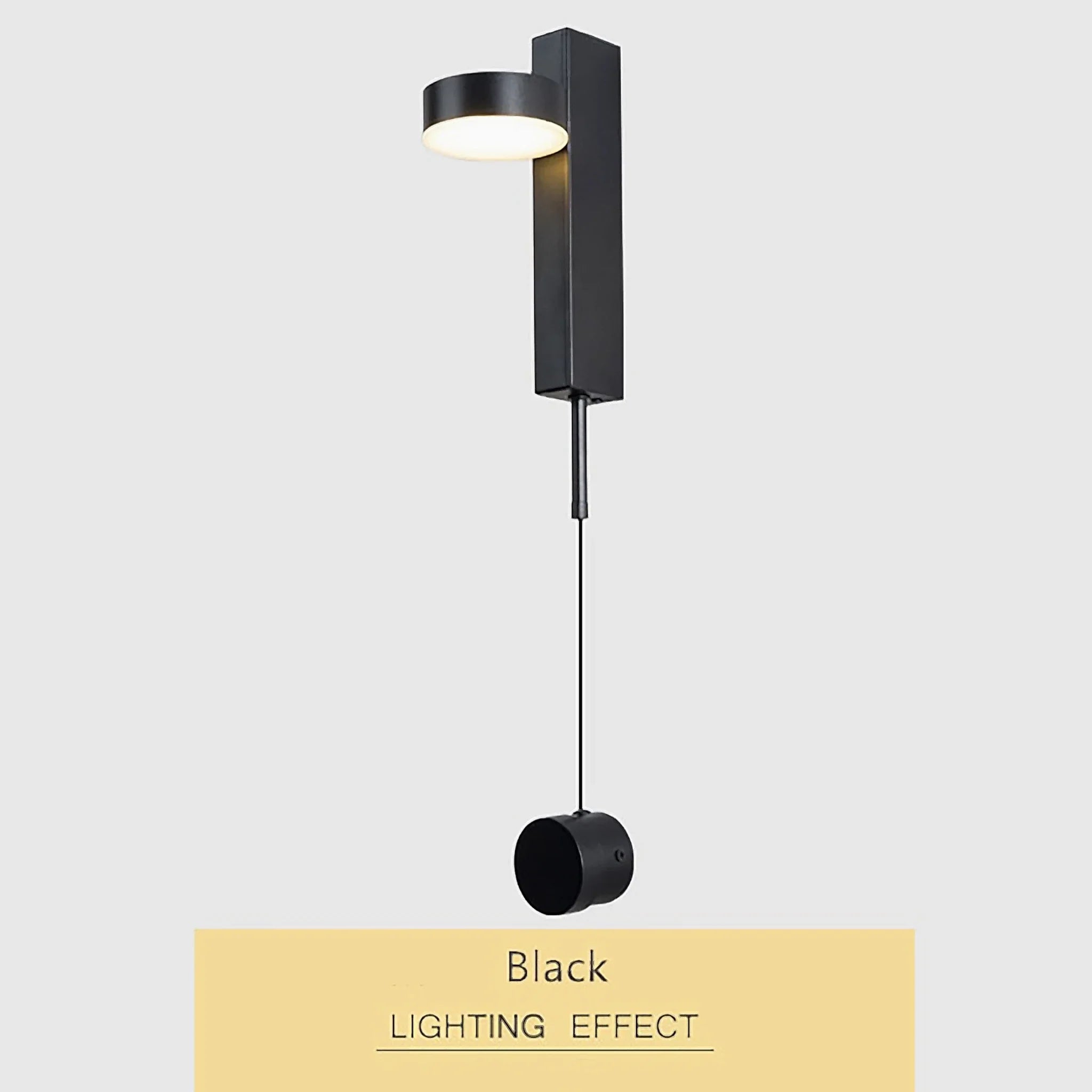 Hergiswil | Black/Gold Simple Rotating Indoor LED Wall Sconce