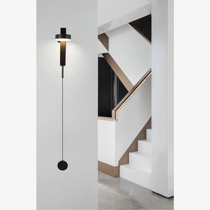 Hergiswil | Black/Gold Simple Rotating Indoor LED Wall Sconce