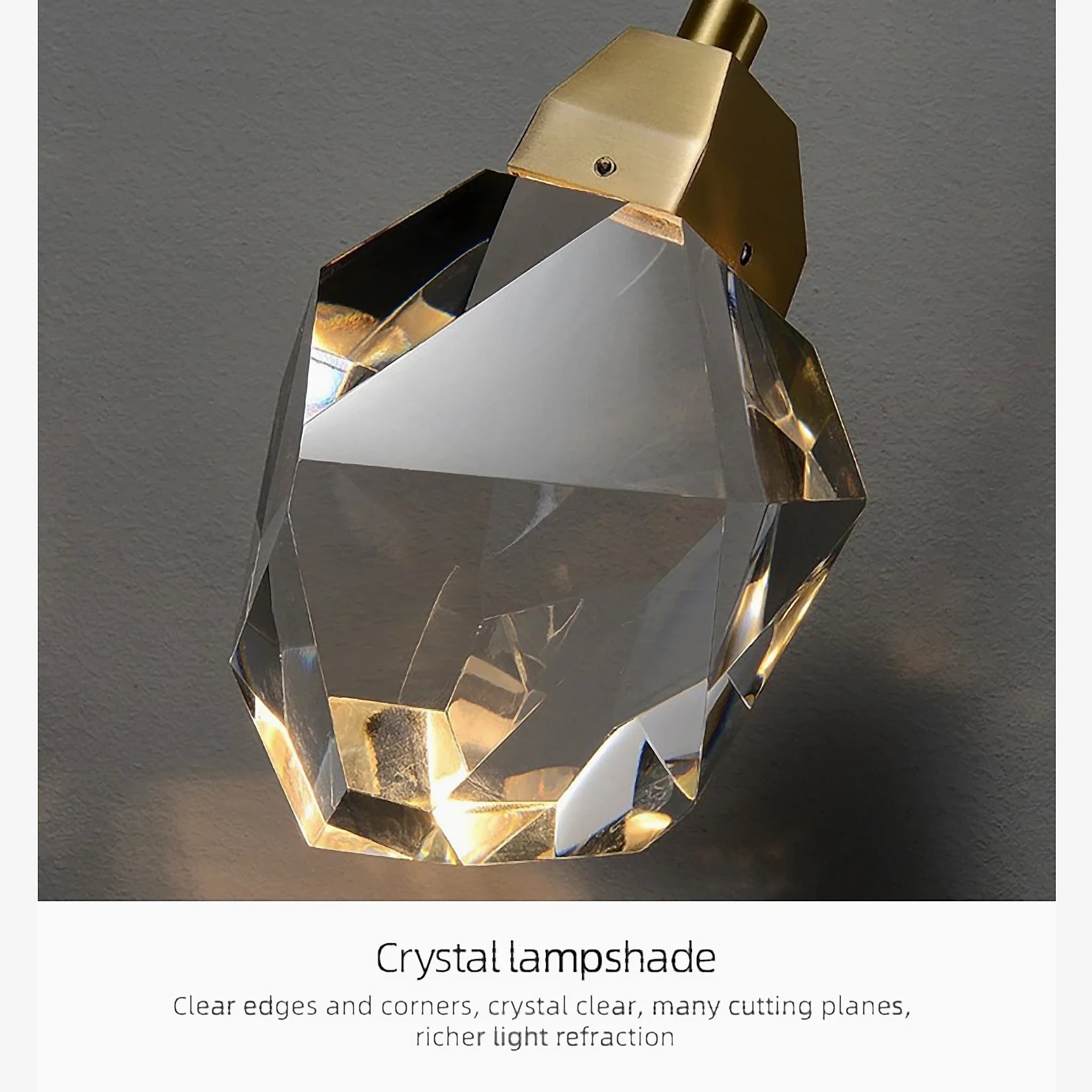 Horgen | Gold Diamond Design Crystal Wall Lamp