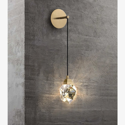 Horgen | Gold Diamond Design Crystal Wall Lamp