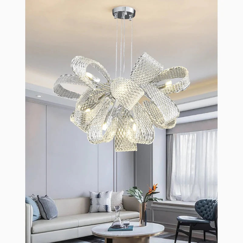 Montenotte | Flower-Shaped Glass Ceiling Chandelier