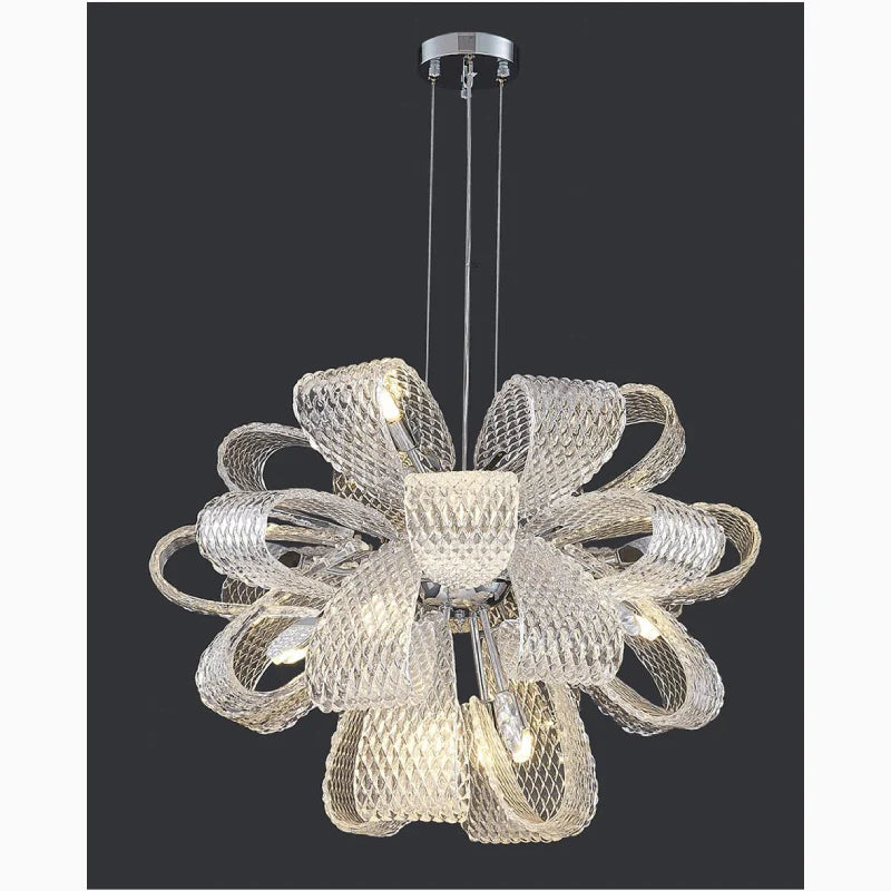 Montenotte | Flower-Shaped Glass Ceiling Chandelier