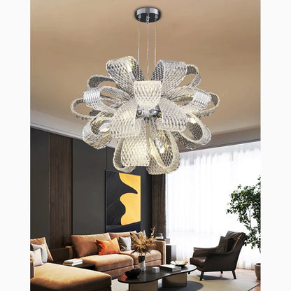 Montenotte | Flower-Shaped Glass Ceiling Chandelier