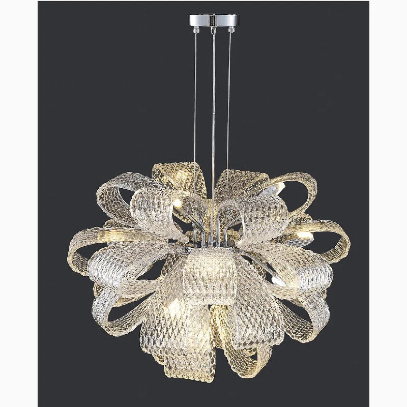 Montenotte | Flower-Shaped Glass Ceiling Chandelier