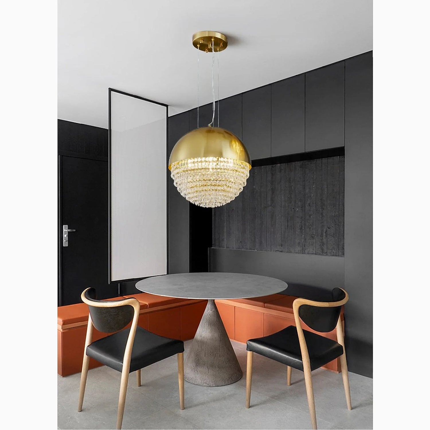 Sestri Levante | Stunning Gold Crystal Ball Chandelier