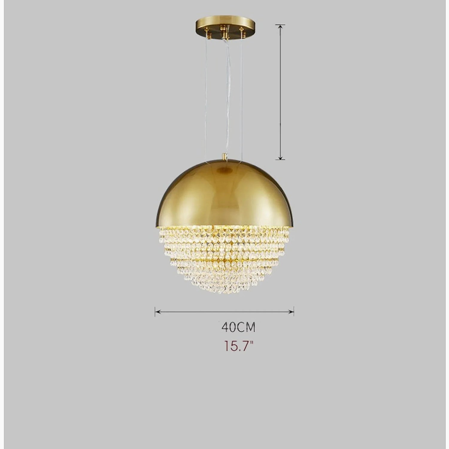 Sestri Levante | Stunning Gold Crystal Ball Chandelier