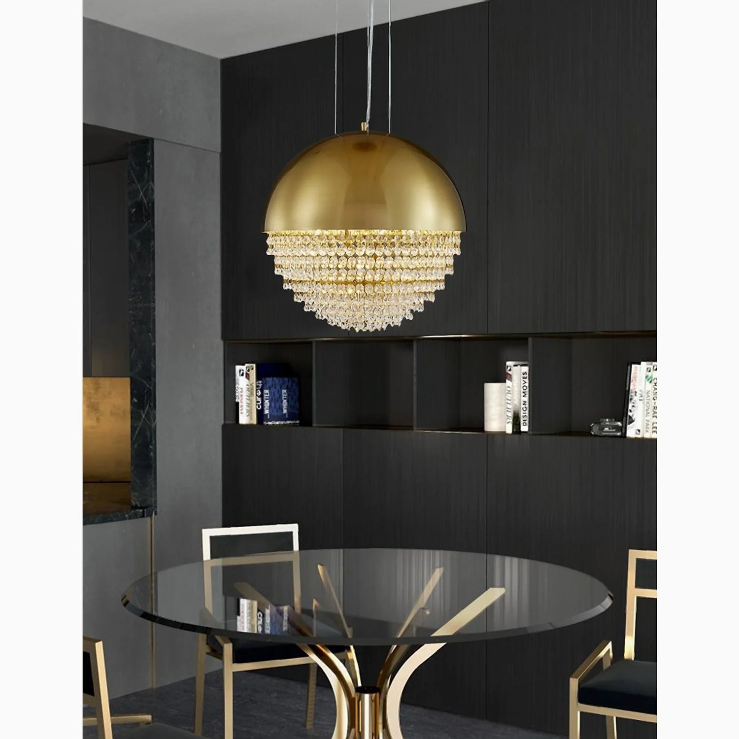 Sestri Levante | Stunning Gold Crystal Ball Chandelier