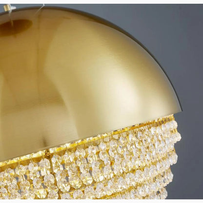 Sestri Levante | Stunning Gold Crystal Ball Chandelier