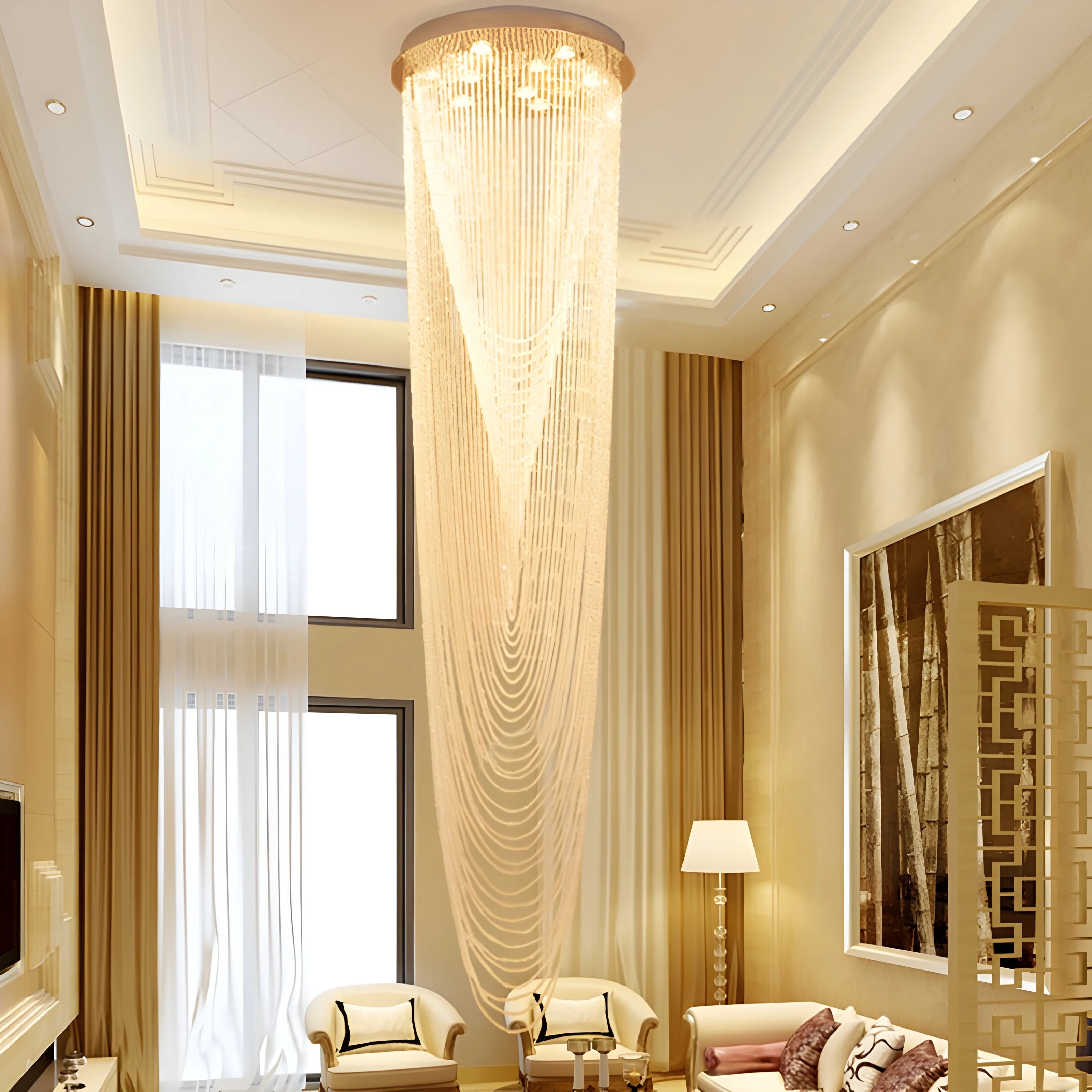 Golfe-Juan | Stunning Large Crystal Ceiling Chandelier