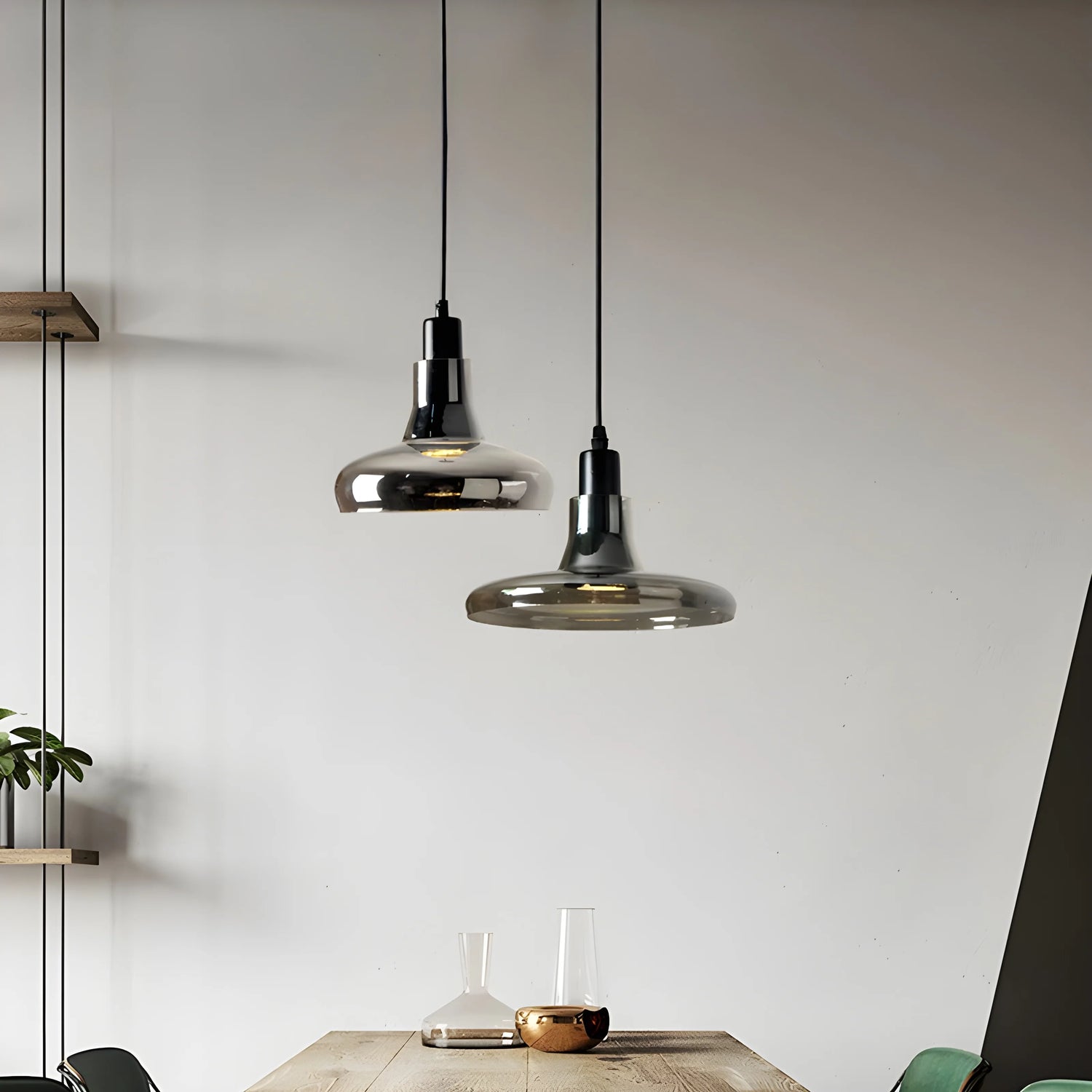 Entraunes | Smoky Grey Retro Pendant Lamp